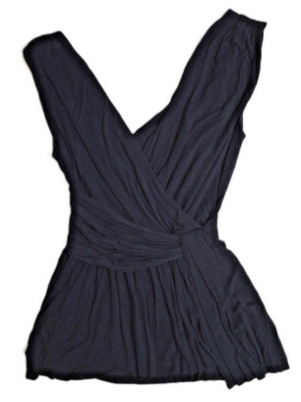 Anthropologie Bailey 44 Womens Black Wrap Look V-Neck Top Size XS - Picture 2 of 8